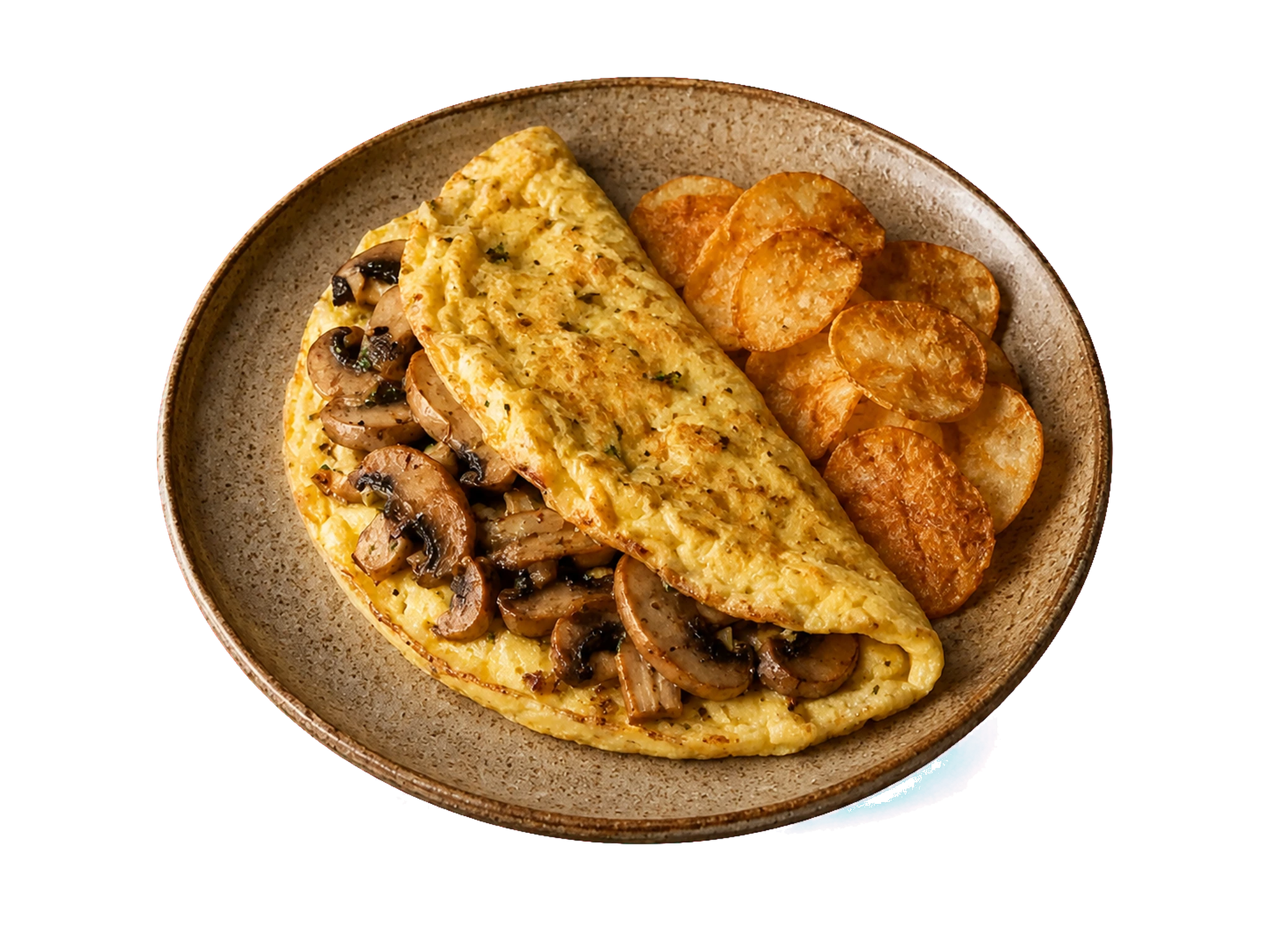 Garlic and Mushroom Omelette